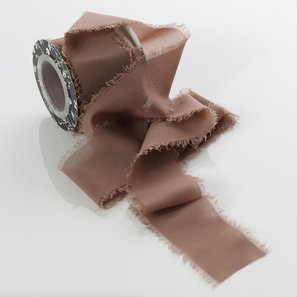 FRINGE CHIFFON RIBBON CAMEO 50MM PER METRE